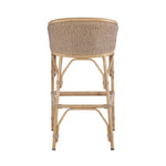 bar stool outdoor twisted hyacinth weave natural aluminum frame