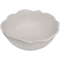 stone scalloped melamine soup cereal bowls