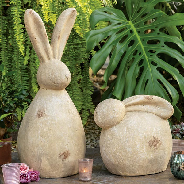 White Easter bunny home decor
