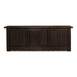 cabinet storage 6-door black distressed removable shelves wood carving ornate