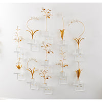 hydrangea on stand square base iron porcelain