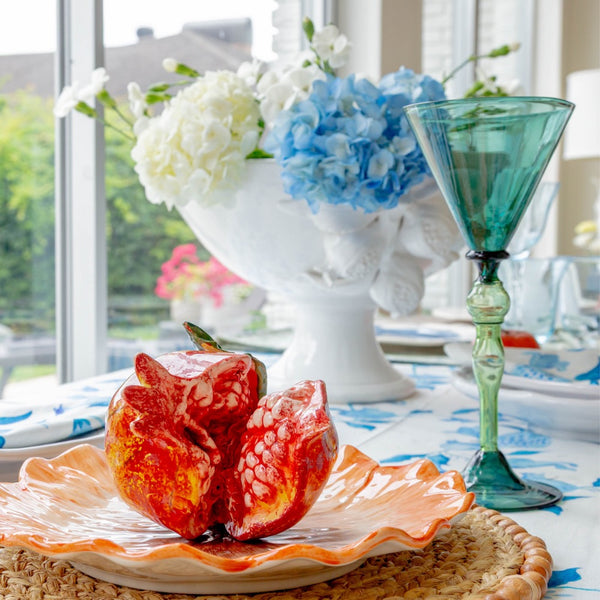 wine glass turquoise green