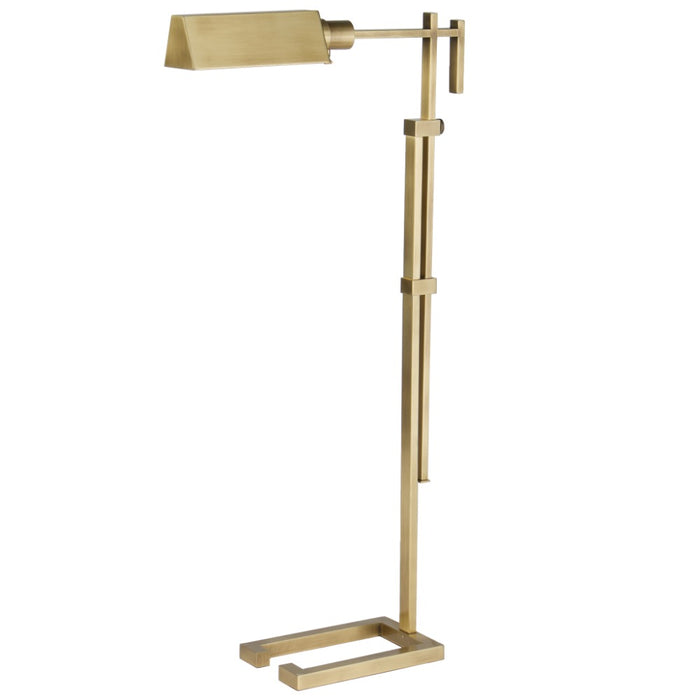 antique brass pharmacy floor lamp adjustable slide base