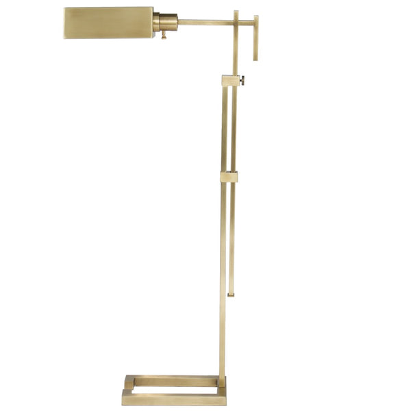 antique brass pharmacy floor lamp adjustable slide base