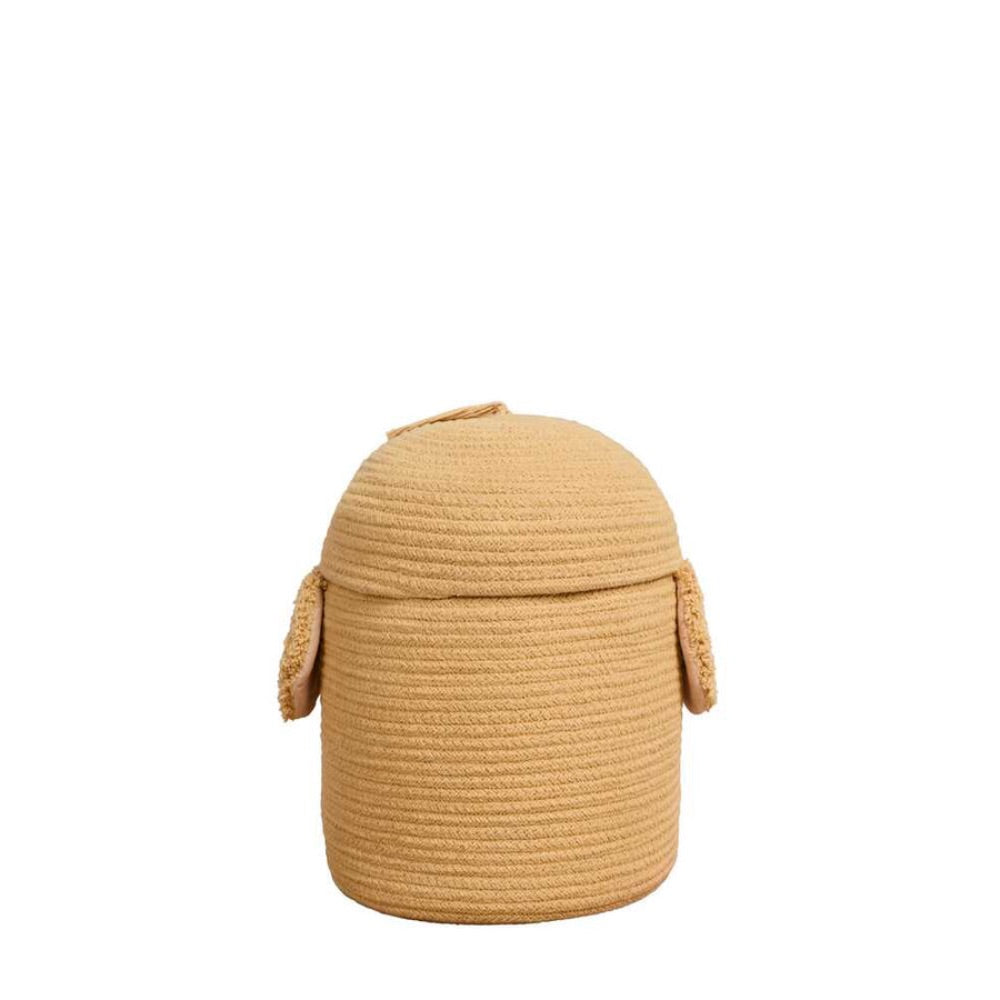yellow round chick basket lid