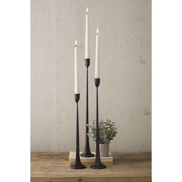 tall taper candle holders set iron