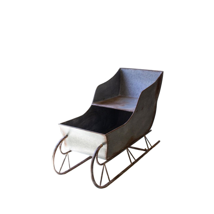 galvanized steel rust vintage sleigh