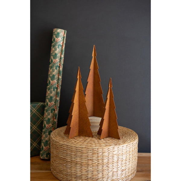 rustic metal Christmas Trees rust