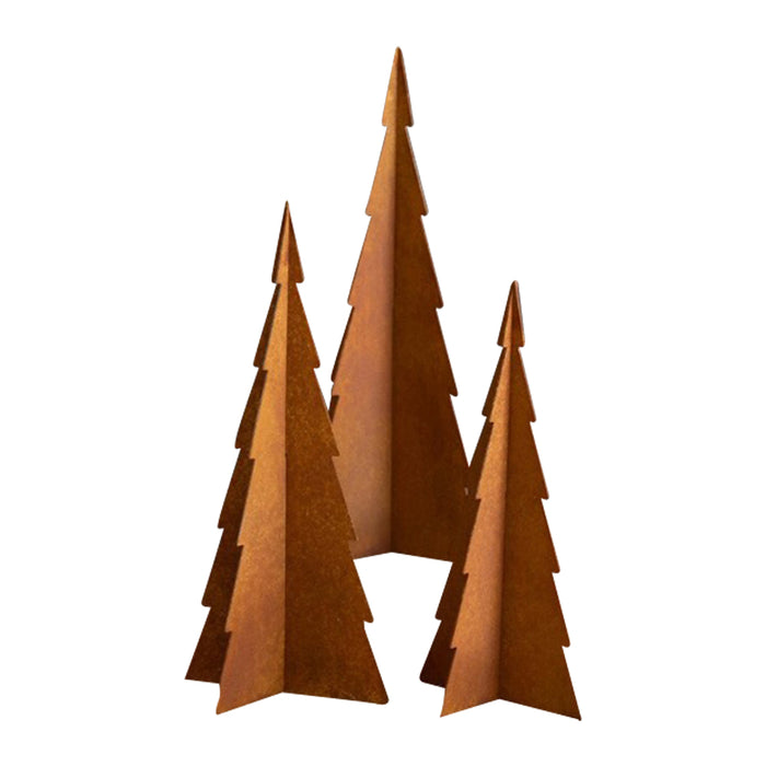 rustic metal Christmas Trees rust