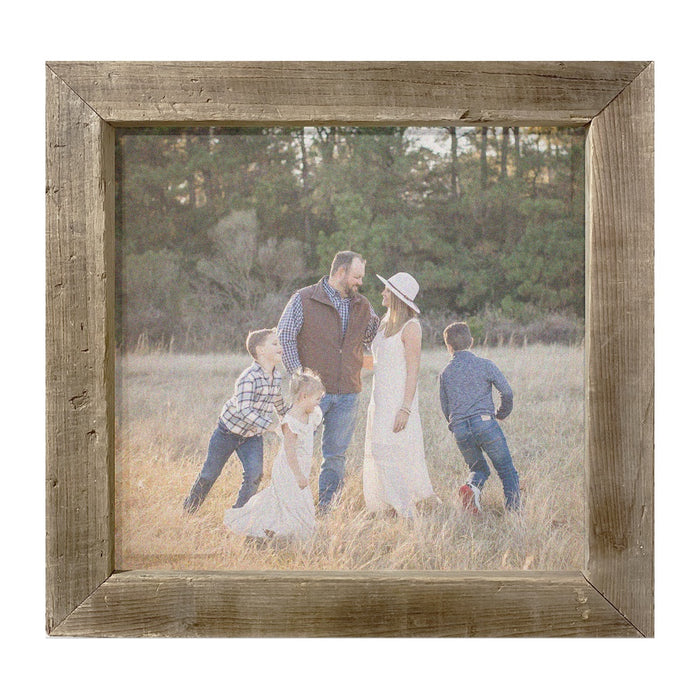 custom photo timber wood stained frame