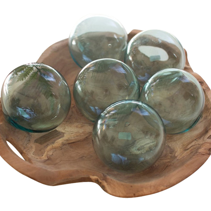 recycled clear glass balls