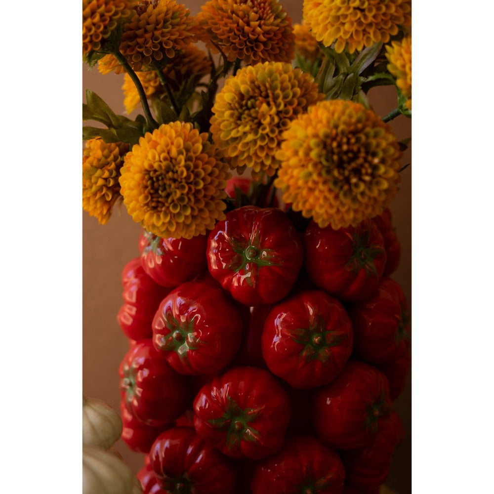 ceramic produce vase red tomato decorative