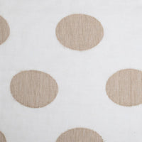 ivory linen sheer curtain panels natural color polka dots