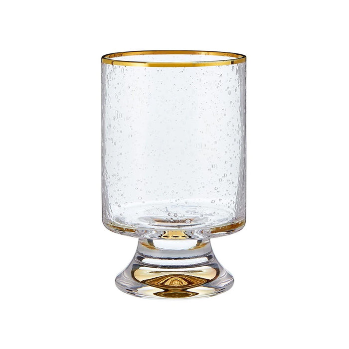 seeded glass old fashioned glass gold rimmed set