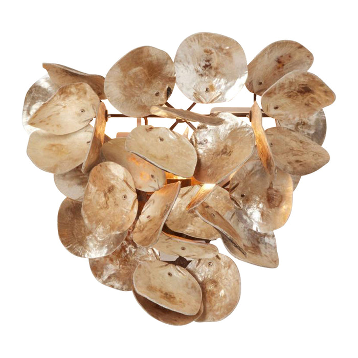 champagne sconce saddle oyster shell