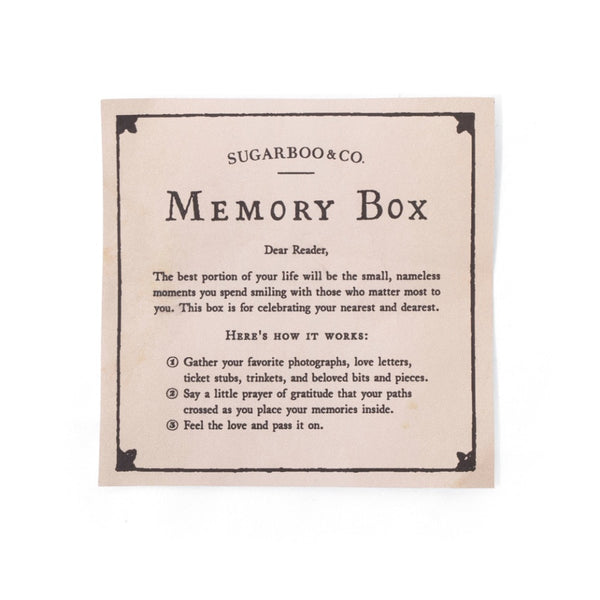 skinny rectangle glass zinc memory box