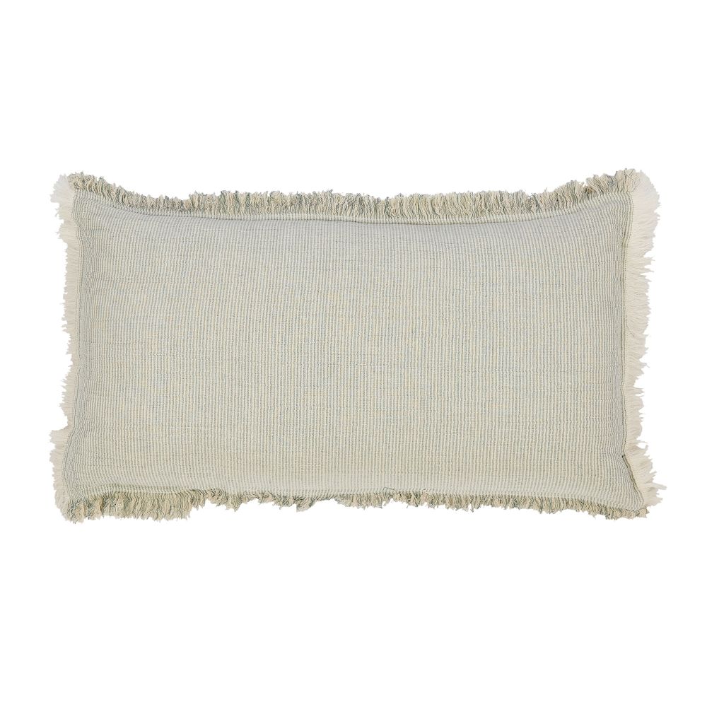 mint green coverlet throw stripe fringe Euro sham pillow