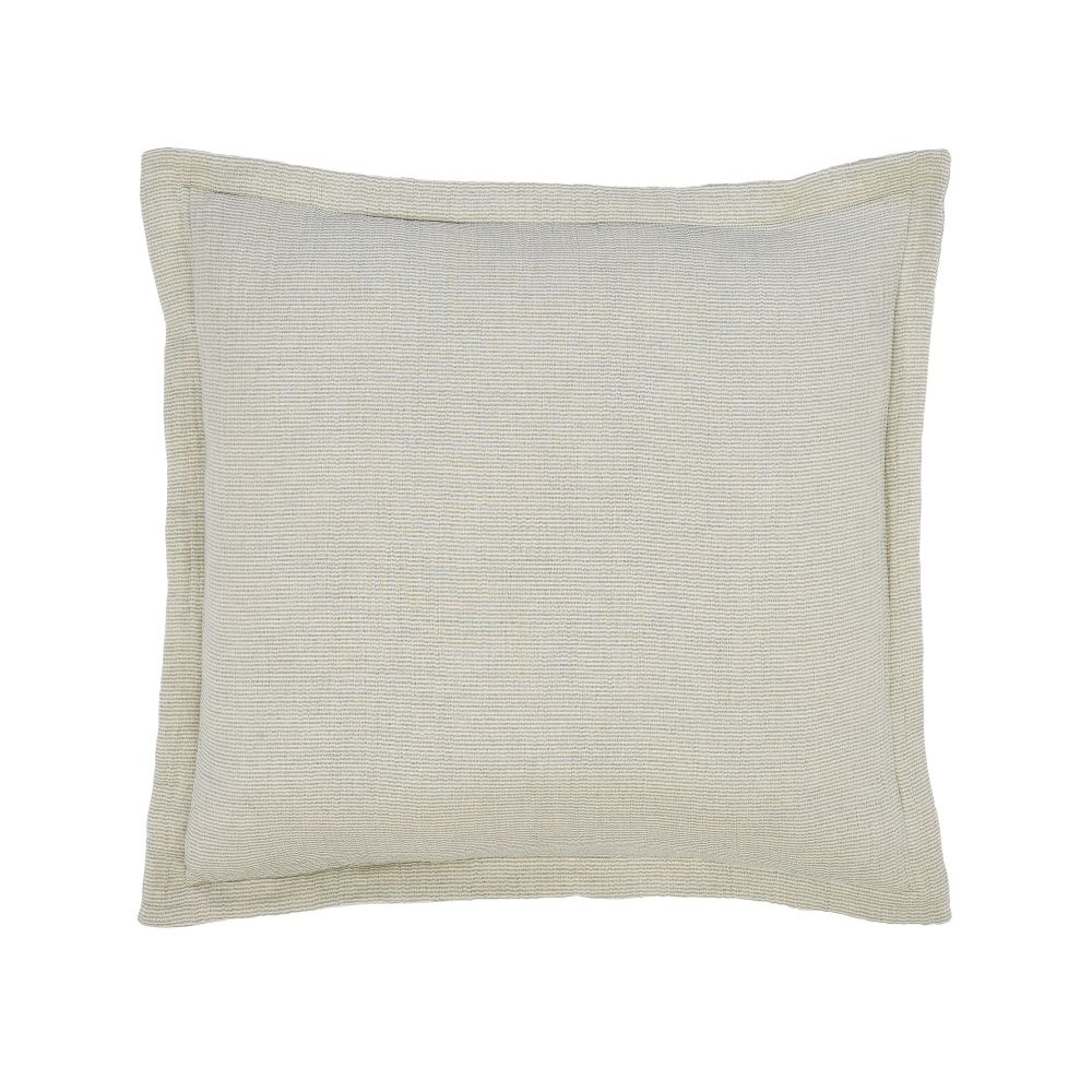 mint green coverlet throw stripe fringe Euro sham pillow