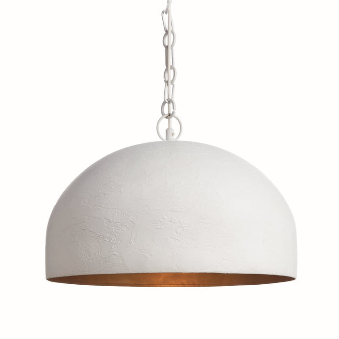 pendant white metal dome shade