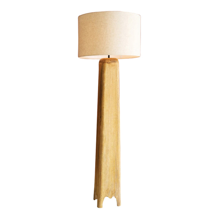 wooden floor lamp fabric shade