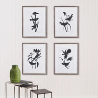 black white framed bird silhouette prints