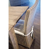 outdoor dining chair woven resin armless organic cushioned kubu gray