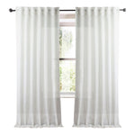 plain ivory linen sheer curtain panels