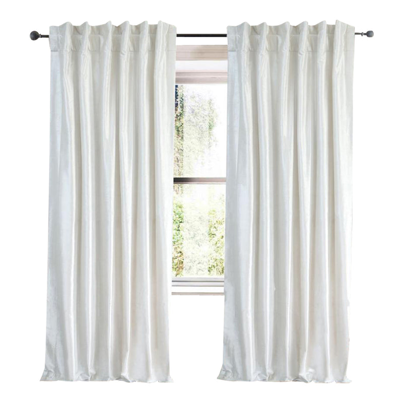 plain birch velvet curtain panels