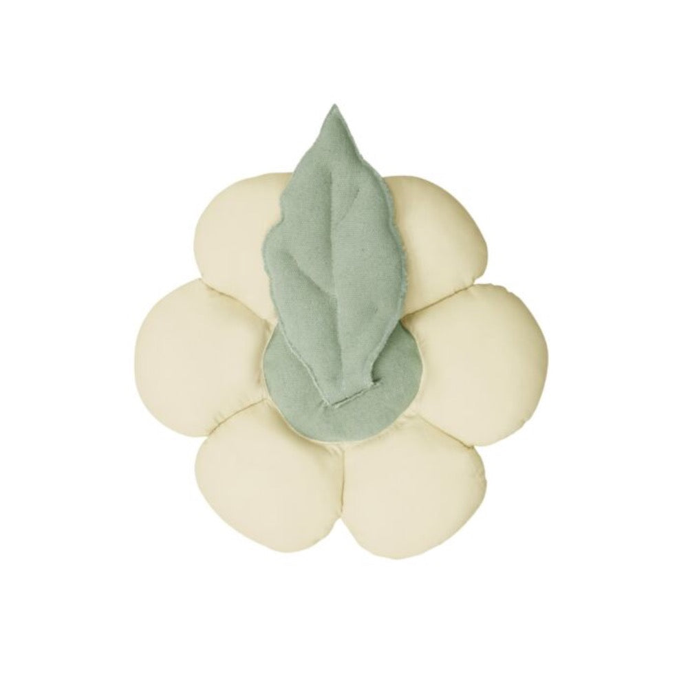 daisy flower cushion pillow petals yellow white poplin cotton canvas