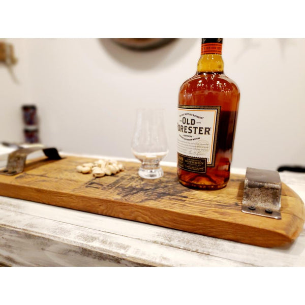 wooden cheese tray metal handle