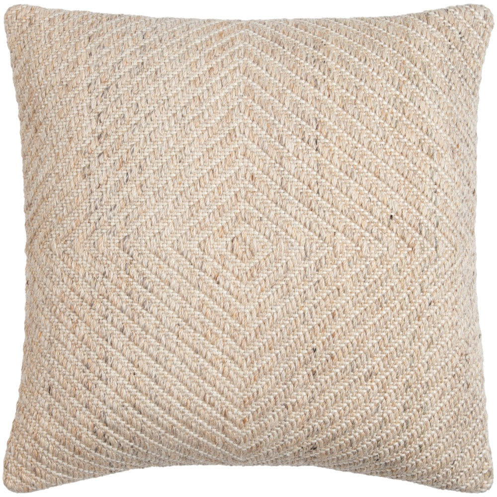 woven neutral throw pillow beige tan knife edge outdoor safe square