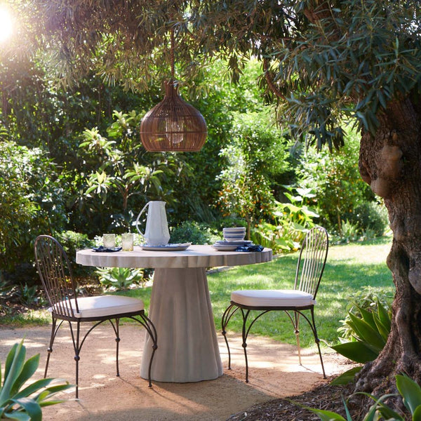 chestnut bundled faux rattan outdoor pendant light hershey kiss shape abaca rope cord