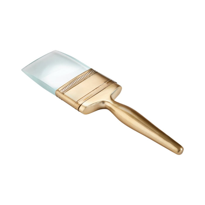 gold and glass magnifying paint brush accessory