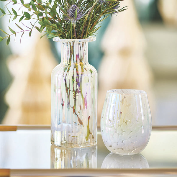 stemless wine glasses white spotted