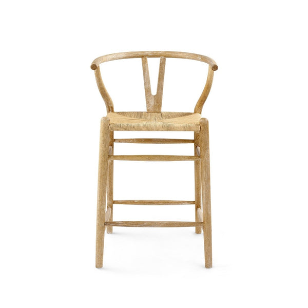 natural oak mid century counter stool rope seat