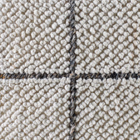 pouf outdoor safe square woven white tan pane pattern