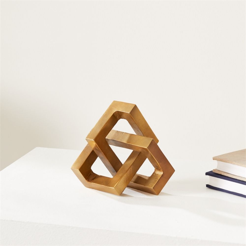 key sculpture gold decor geometric