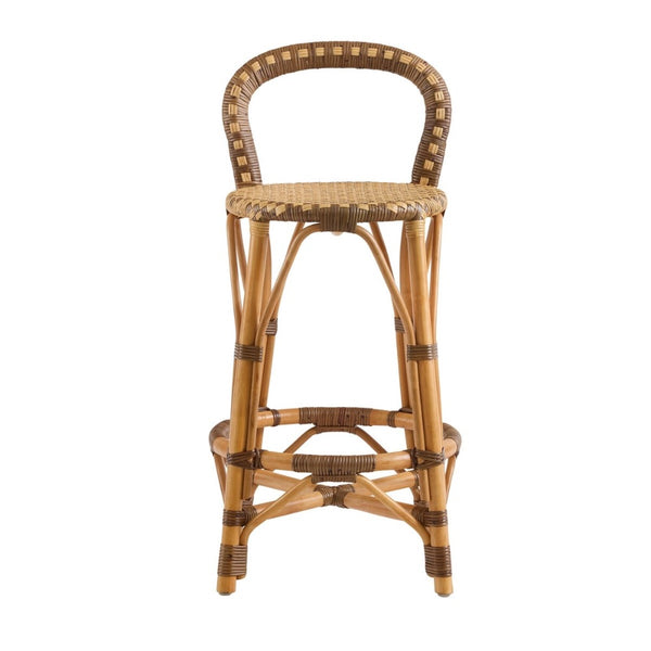 natural brown rattan indoor or outdoor counter stool