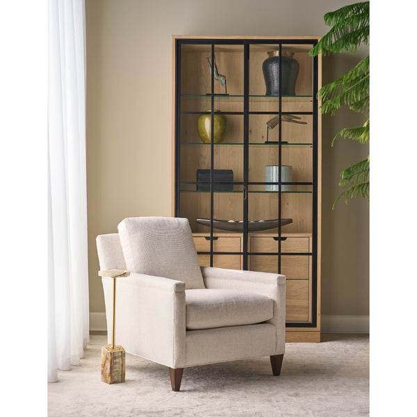 light wood cabinet sliding glass doors shelves drawers