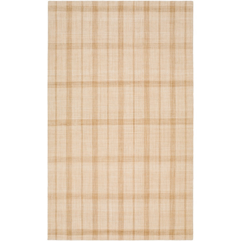 area rug neutral tartan canvas backing low pile viscose wool 
