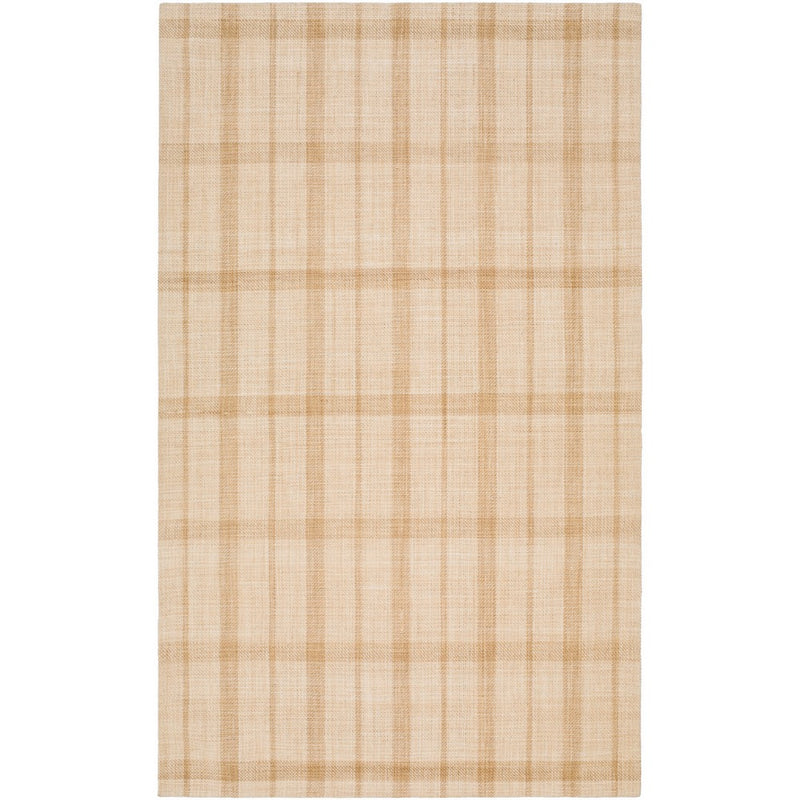 area rug neutral tartan canvas backing low pile viscose wool 