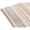 striped tan off white throw pillow outdoor safe woven square