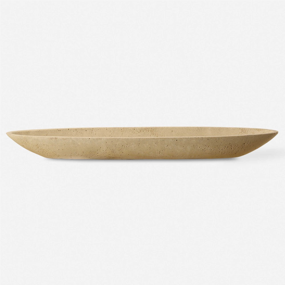 canoe-shape ivory stone-like vessel
