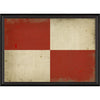 red cream large checkered flag artwork