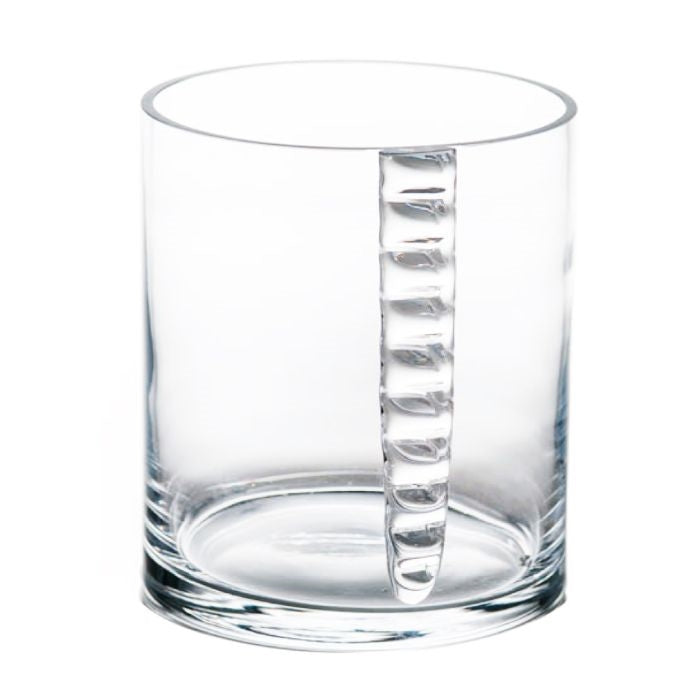 clear glass ice bucket round decorative barware