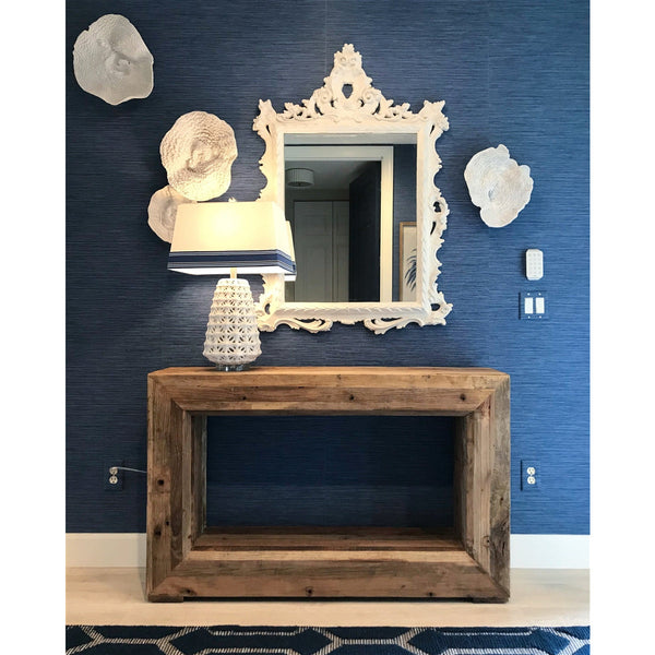 sea coral wall decor white coastal set of four