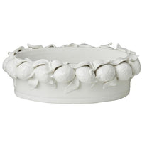 oval bowl white lemons