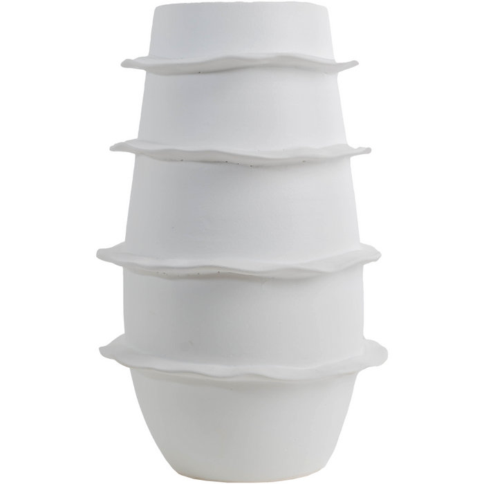 tall white decorative contemporary vase