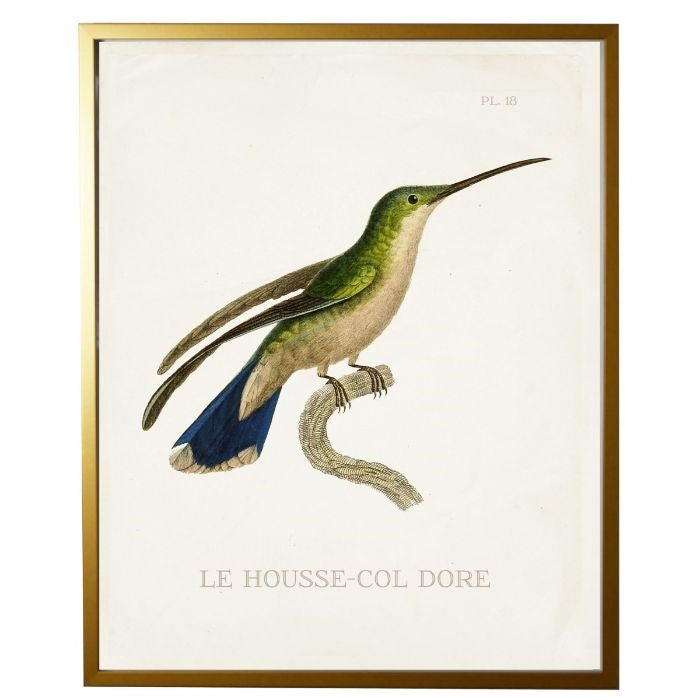 right facing hummingbird wall art