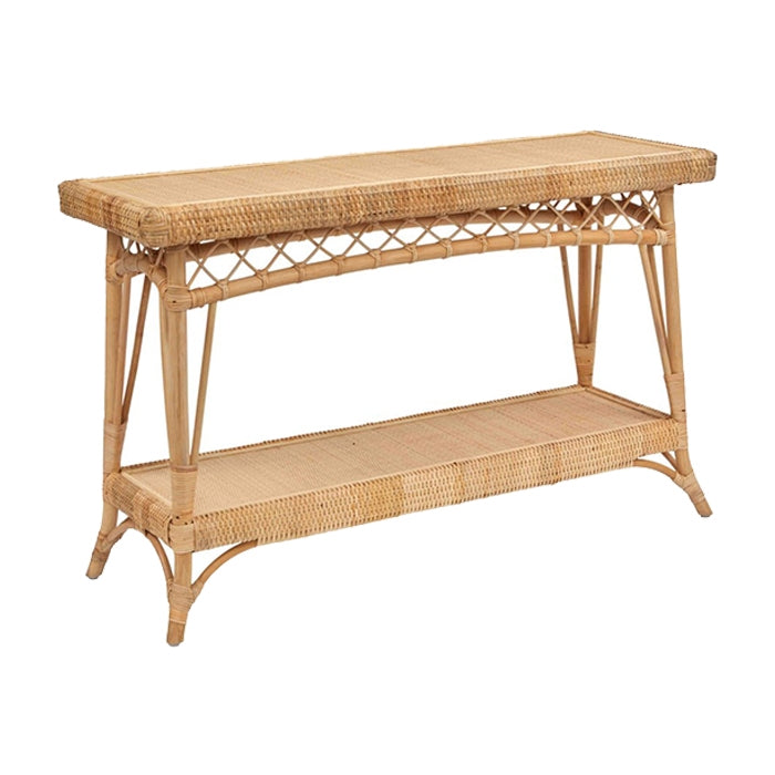 Wicker hall table sales